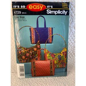 Simplicity Misses Handbag Sewing Pattern 4729 - uncut 2004
